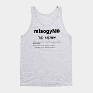 #misogyNO definition black Tank Top